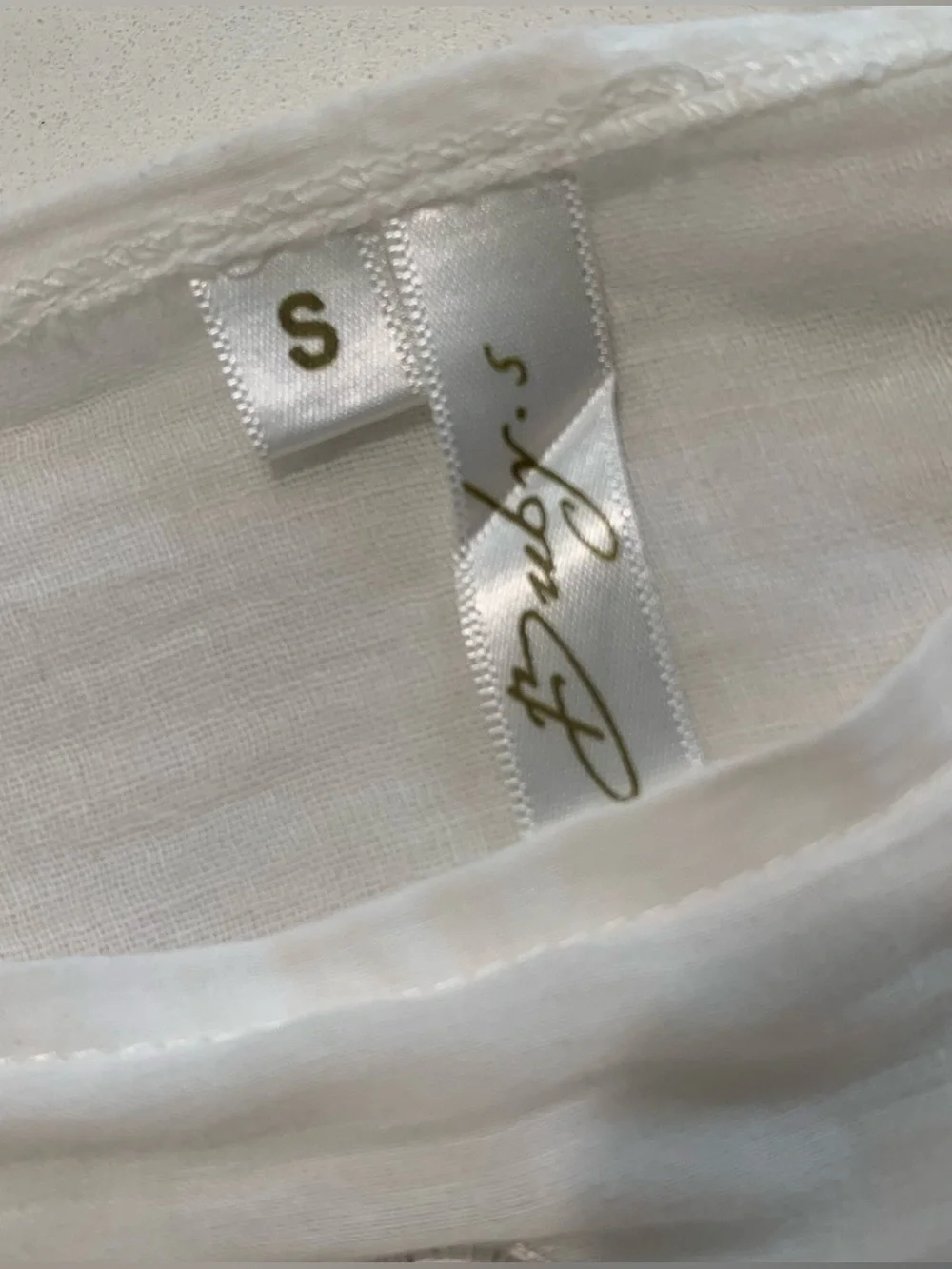 Buby.S Boho White Cotton Maxi Peasant Dress, Embroidered Tiered Mirrors Tassel S - Picture 4 of 10
